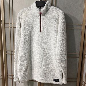 Southern Marsh Appalachian Pile Pullover in white. Men‘s size small.